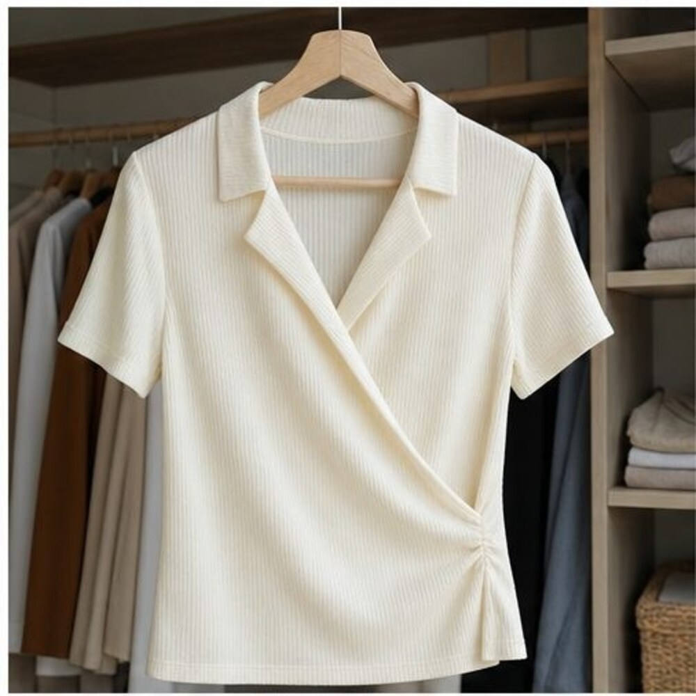 Cream Smocked Top